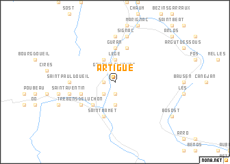 map of Artigue