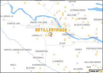 map of Artillery Ridge