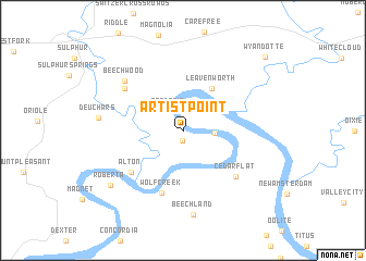 map of Artist Point