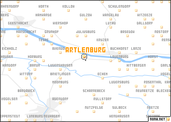 map of Artlenburg