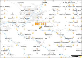 map of Artres