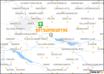 map of Art-sur-Meurthe