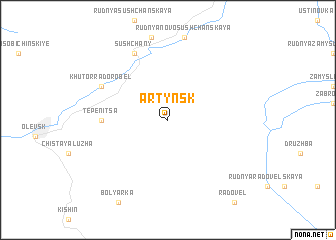 map of Artynsk