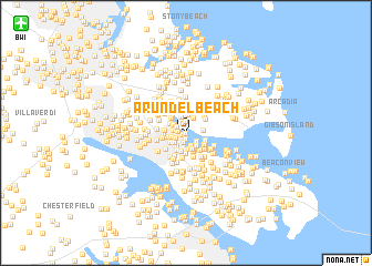 map of Arundel Beach