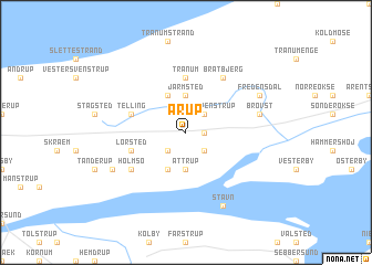 map of Årup