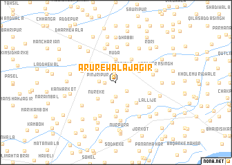 map of Arūrewāla Jāgīr