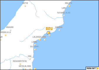 map of Aru