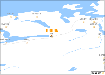 map of Årvåg