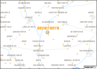 map of Árvaitanya