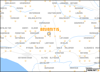 map of Arvanítis