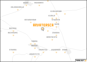 map of Arvăteasca