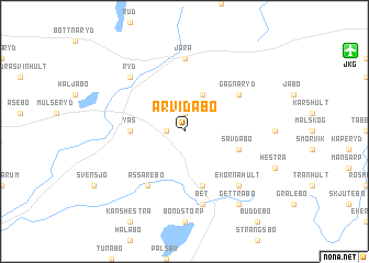 map of Arvidabo