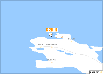 map of Årvik