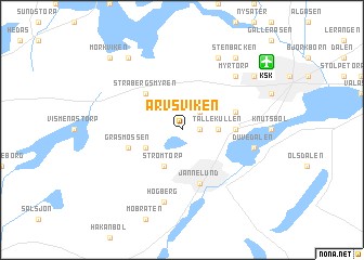 map of Arvsviken