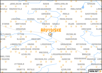 map of Arvydiškė