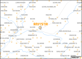 map of Arvystai