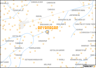 map of Aryanagar