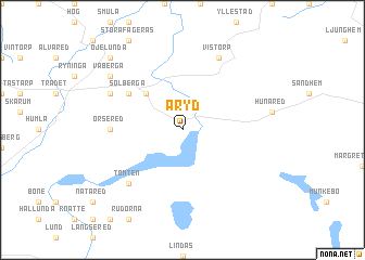 map of Åryd