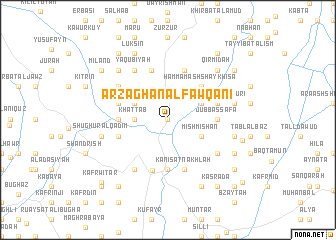 map of Arzaghān al Fawqānī