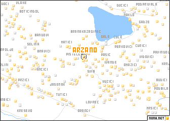 map of Aržano