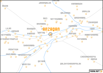 map of Arzaqān