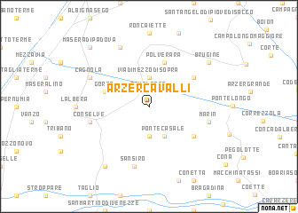 map of Arzercavalli