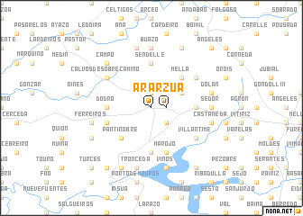 map of Arzúa