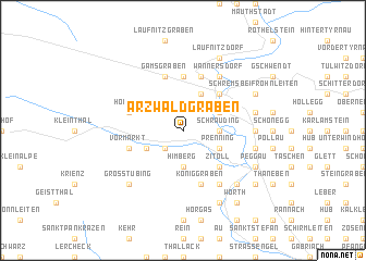 map of Arzwaldgraben