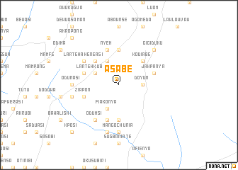 map of Asabe