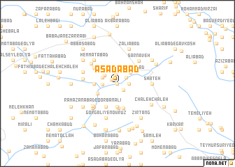 map of Asadābād