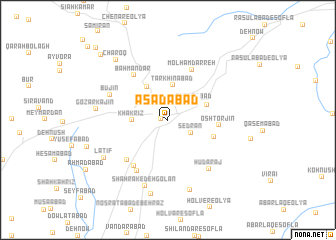 map of Asadābād