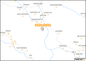 map of Asadābād