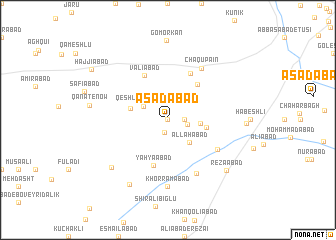 map of Asadābād