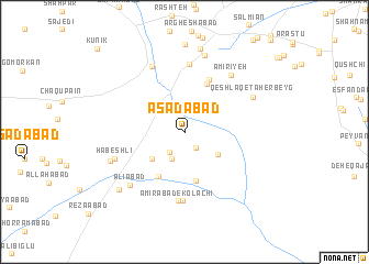 map of Asadābād