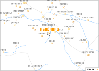 map of Asadābād