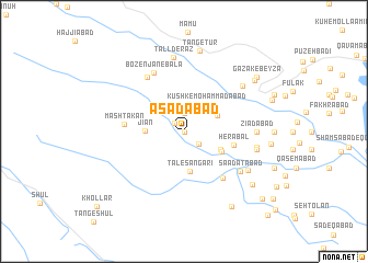 map of Asadābād