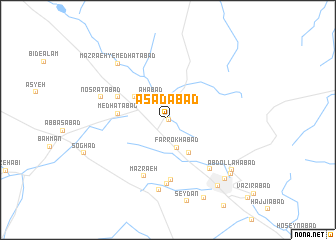 map of Asadābād