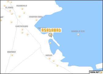 map of Asadābād