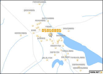 map of Asadābād