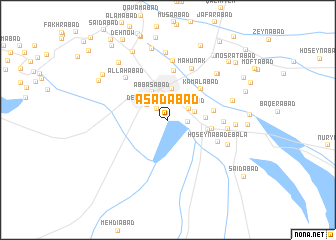 map of Asadābād