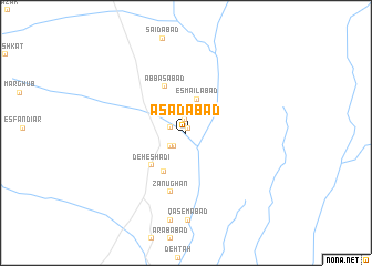 map of Asadābād