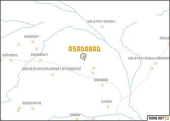 map of Asadābād