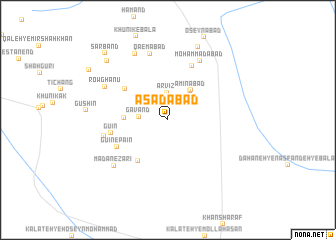 map of Asadābād