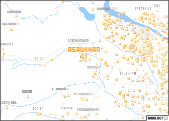 map of Asad Khān