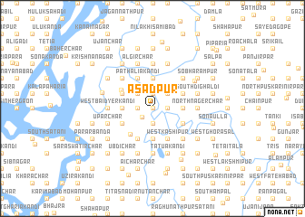 map of Āsādpur