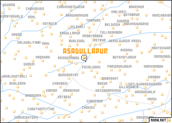 map of Asadullāpur