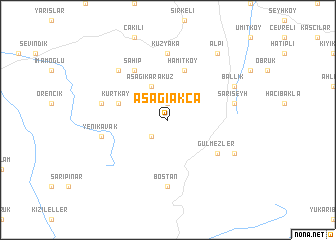 map of Aşağıakça