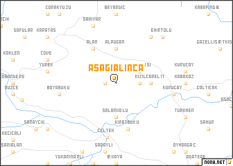 map of Aşağıalınca