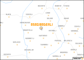 map of Aşağıbademli