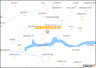 map of Aşağıbağdere